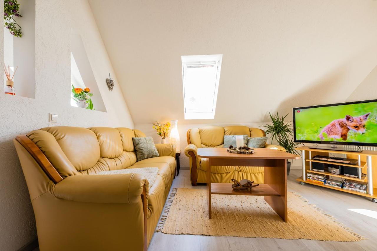 Waldblickwohnung Mit Schoener Terrasse Und Kamin Sebnitz Exterior foto
