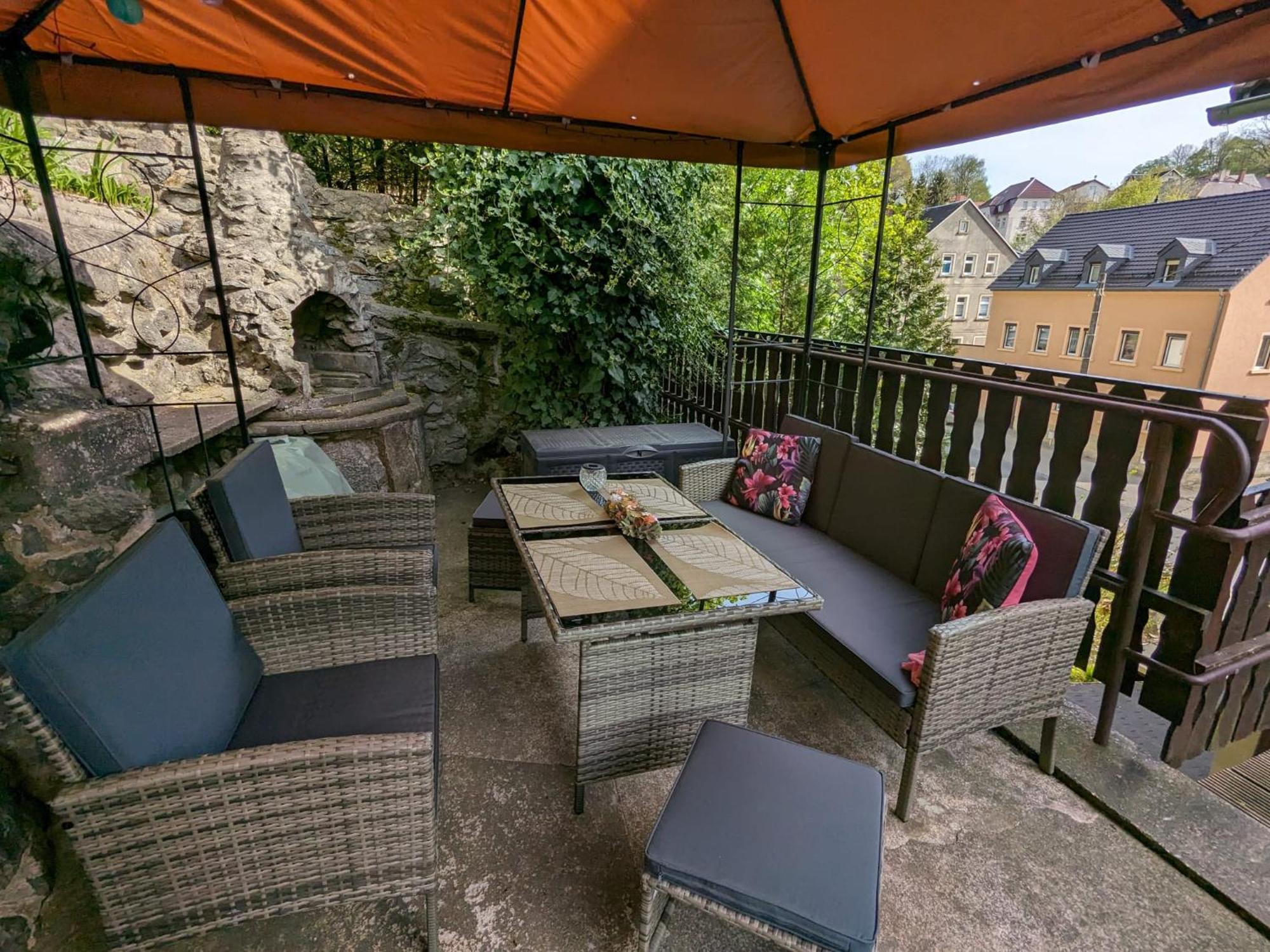 Waldblickwohnung Mit Schoener Terrasse Und Kamin Sebnitz Exterior foto